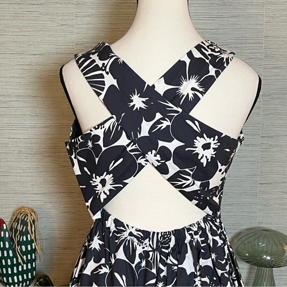 Whit Two Anthropologie Hana Embroidered Dress Women's Size 4 Cotton Stretch Blue - Picture 7 of 9